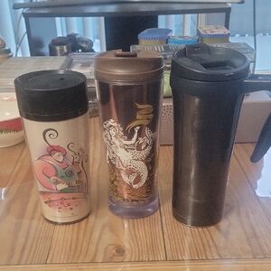 VINTAGE STARBUCKS COFFEE MUGS. ONE Stainless Steel.